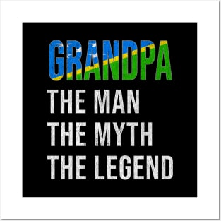 Grand Father Solomon Islanders Grandpa The Man The Myth The Legend - Gift for Solomon Islanders Dad With Roots From  Solomon Islands Posters and Art